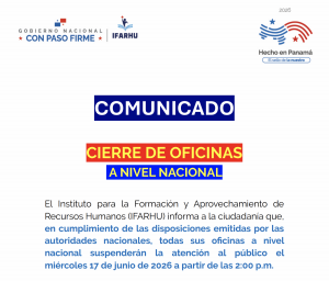Cierre de oficinas a nivel nacional